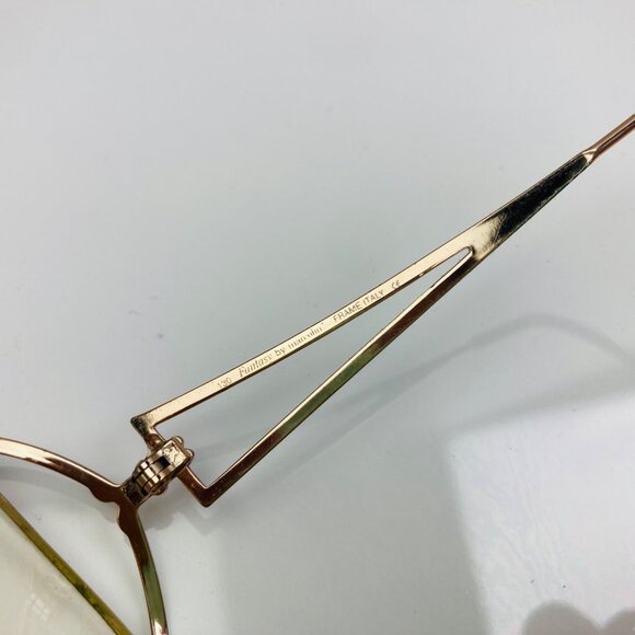 Vintage Marcolin Eyeglass Frames Only 56-16-130 Italy Gold / Purple Blue 80s - Picture 8 of 10